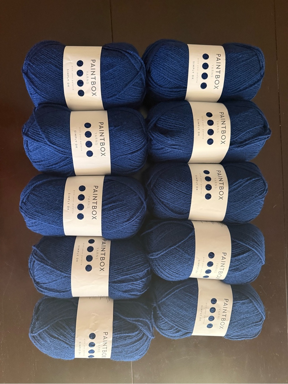 Paintbox Yarn Navy Blue Skeins - Lot of 10